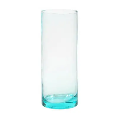 The clear glass vase