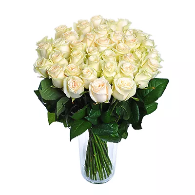 White roses - design bunch of flowers